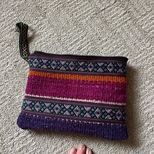 🇵🇪 Peruvian Woven Multicolor Patterned Women's Clutch or Make-Up Bag 🇵🇪